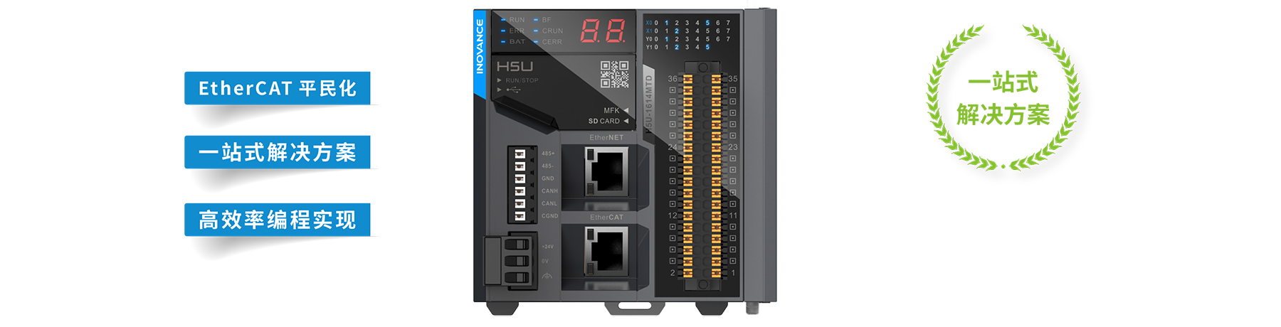 H5U系列EtherCAT總線高性能小型PLC